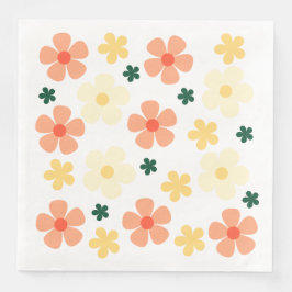 Servilleta De Papel De Cena Elegante patrón floral rosa perfecto para cualquie
