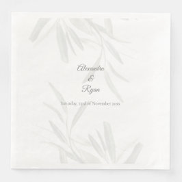 Servilleta De Papel De Cena Elegante Sage Green Botanical