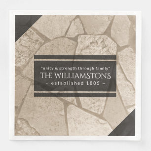 Servilleta De Papel De Cena Elegante Sepia Tedones Crackeados