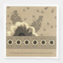 Elegante Taupe Floral