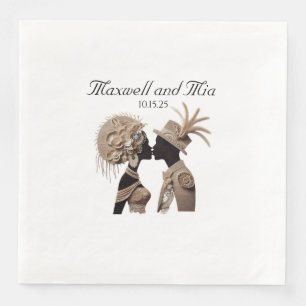 Servilleta De Papel De Cena Elegantes pañales de papel para la recepción de bo