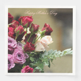 Servilleta De Papel De Cena Elegantes Rosas coloridos