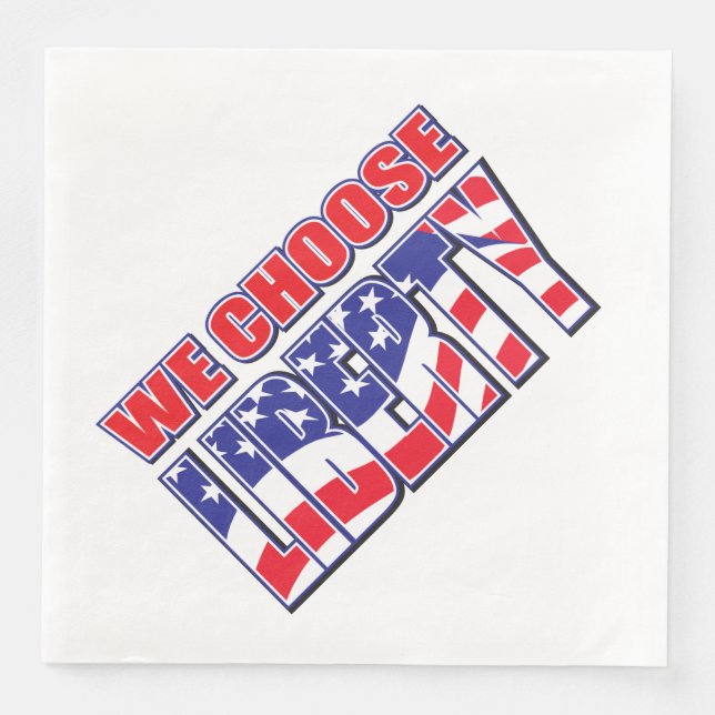 Servilleta De Papel De Cena Elegimos la libertad (Anverso)