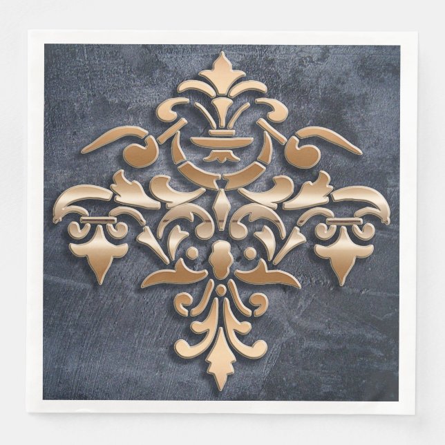 Servilleta De Papel De Cena elemento de damasco (Anverso)