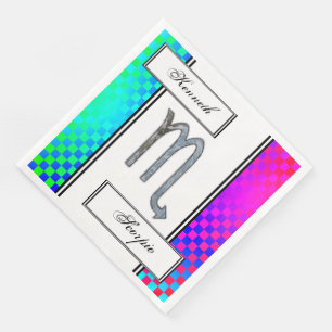 Servilleta De Papel De Cena Elemento de símbolo de escorpio zodiaco por Kennet