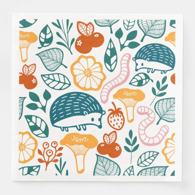 Servilleta De Papel De Cena En el bosque (Anverso)