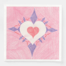 Servilleta De Papel De Cena Encantador Corazón