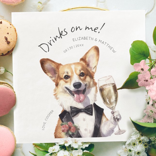 Servilleta De Papel De Cena Encantador Pembroke Welsh Corgi Waiter (Subido por el creador)