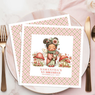 Servilleta De Papel De Cena Encantadora Fiesta de Cumpleaños de Hadas en el Ja