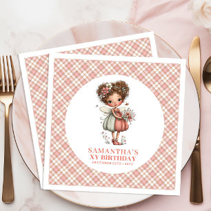 Servilleta De Papel De Cena Encantadora Fiesta de Cumpleaños Número 4 con Hada