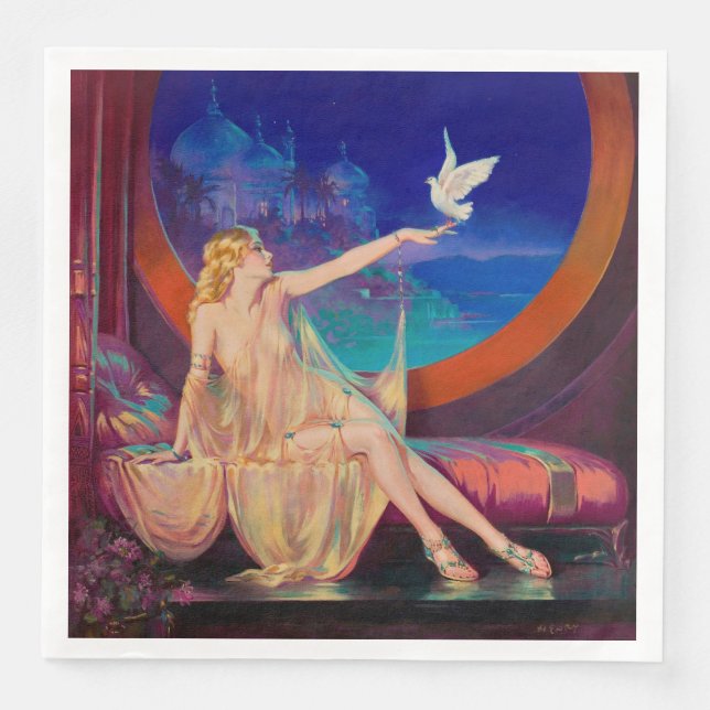 Servilleta De Papel De Cena Encantamiento de la princesa Haseki Sultans Arabia (Anverso)