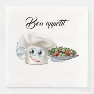 Servilleta De Papel De Cena Ensalada de chefs