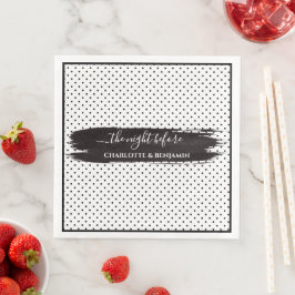 Servilleta De Papel De Cena Ensayo Minimalista moderno en blanco y negro