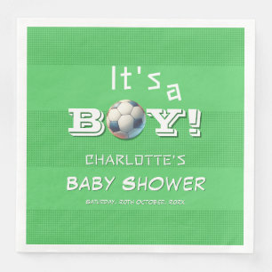 Servilleta De Papel De Cena ¡Es un Niño! Bebé Fútbol Baño de Bebé Deportivo