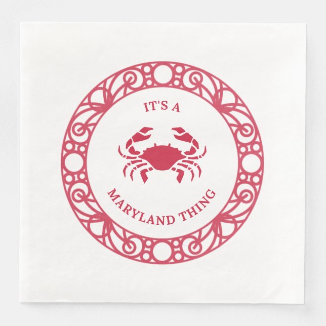 SERVILLETA DE PAPEL DE CENA ES UNA COSA DE MARYLAND (CRABS) (Anverso)