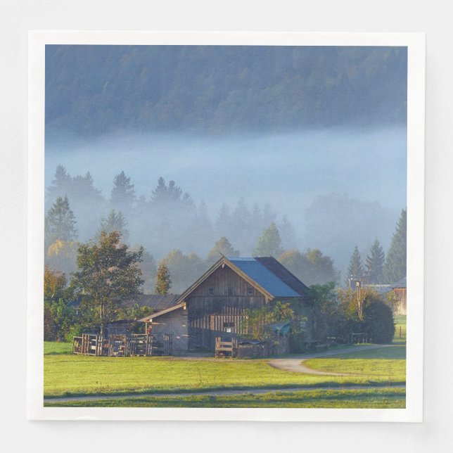 Servilleta De Papel De Cena Escena de granja 3 (Anverso)