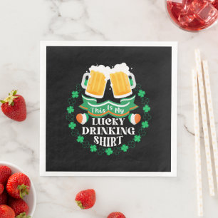 Servilleta De Papel De Cena Este Es Mi Día De San Patricio De Suerte Bebiendo