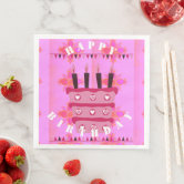 Servilletas de cóctel de feliz cumpleaños 17, paquete de 50 servilletas de  3 capas de oro rosa blanco para decoración de cenas de celebración de