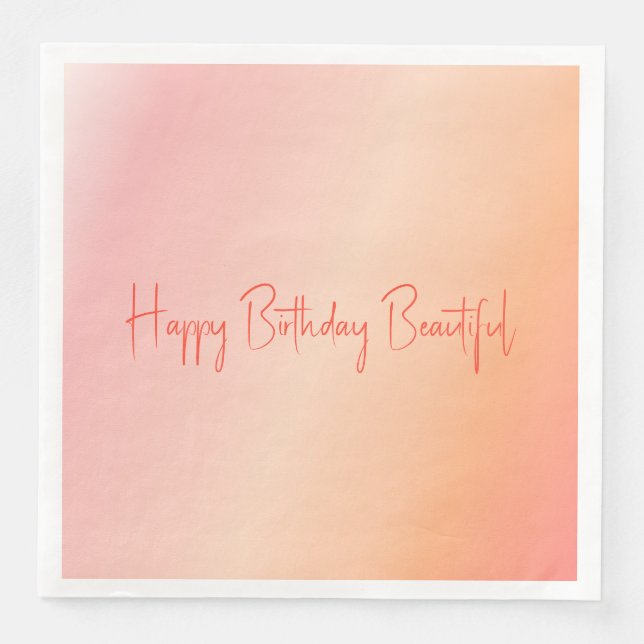 Servilleta De Papel De Cena Estilo arcoiris pastel (Anverso)