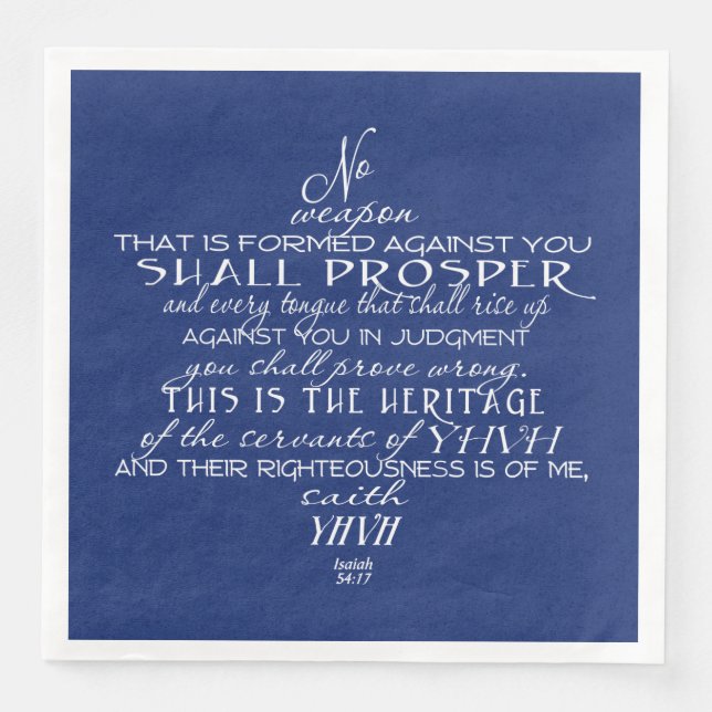 Servilleta De Papel De Cena Estrella sin arma de David Blue (Anverso)