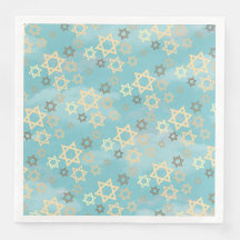 Estrellas de David con cielo azul y elegante Pascu