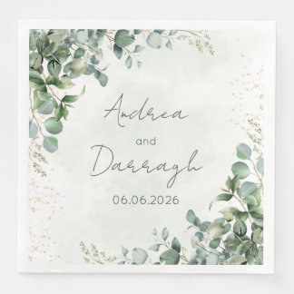 Servilleta De Papel De Cena Eucalyptus Wedding Napkins 1001A