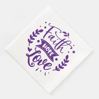 Servilleta De Papel De Cena Faith- Napkins de cócteles estándar