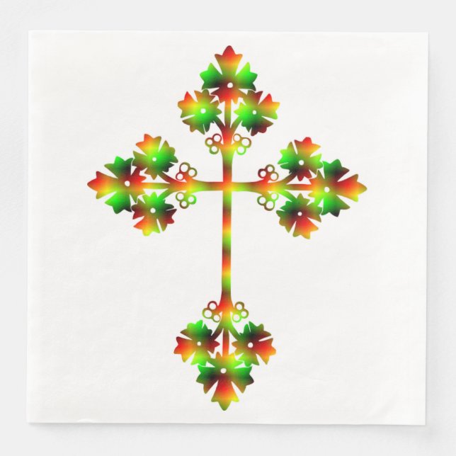 SERVILLETA DE PAPEL DE CENA FANCY CROSS (Anverso)