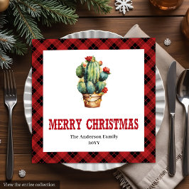 Servilleta De Papel De Cena Farmhouse Western Plaid Holiday Paper Napkins