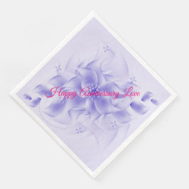 Servilleta De Papel De Cena Feliz aniversario de amor