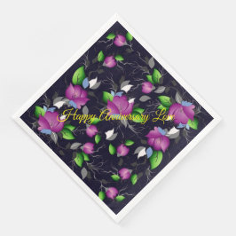 Servilleta De Papel De Cena Feliz aniversario de amor