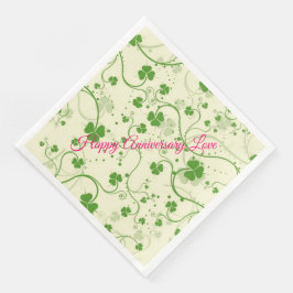 Servilleta De Papel De Cena Feliz aniversario de amor