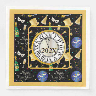 Servilleta De Papel De Cena Feliz Año Nuevo anual