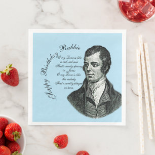 Servilleta De Papel De Cena Feliz cumpleaños Rabbie - Robert Burns