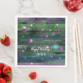 Servilleta De Papel De Cena Feliz Fiesta navideño