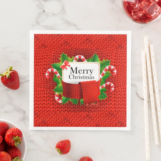 Servilleta De Papel De Cena Feliz Fiesta navideño (In situ)