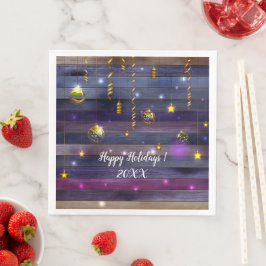 Servilleta De Papel De Cena Feliz Fiesta navideño