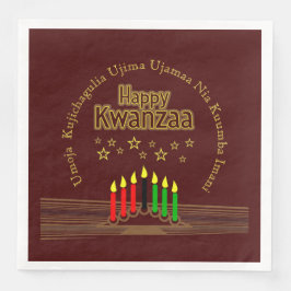 Servilleta De Papel De Cena Feliz Kwanzaa Siete Principios Coincidentes