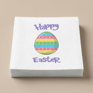 Servilleta De Papel De Cena Feliz Pascua con huevo