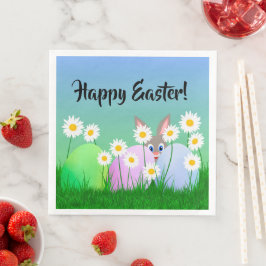 Servilleta De Papel De Cena Feliz Pascua Servilletas de Papel Conejito Huevos