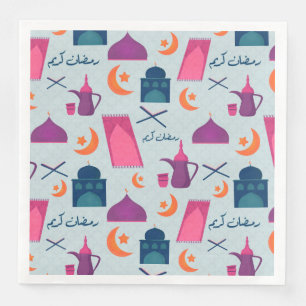 Servilleta De Papel De Cena Feliz patrón de Ramadán