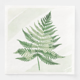 Servilleta De Papel De Cena Fern verde minimalista