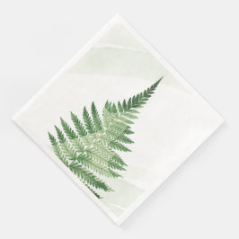 Servilleta De Papel De Cena Fern verde minimalista