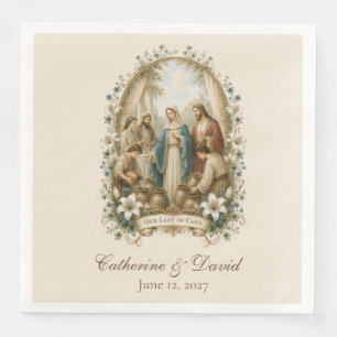 Servilleta De Papel De Cena Fiesta de Bodas en Caná Católica Tradicional