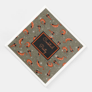 Servilleta De Papel De Cena Fiesta De Cócteles De Gambas Por Toda La Plaza Nap