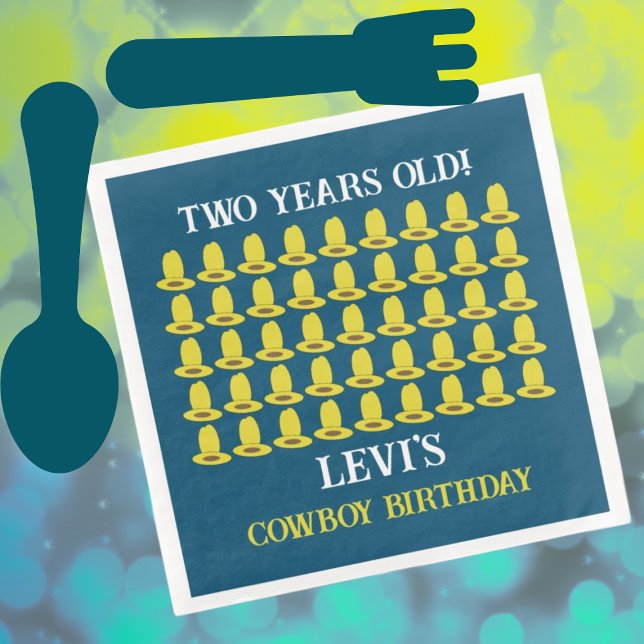 Servilleta De Papel De Cena Fiesta de cumpleaños de Cowboy (Subido por el creador)