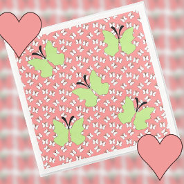 Servilleta De Papel De Cena Fiesta de cumpleaños de la mariposa verde