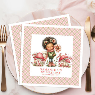 Servilleta De Papel De Cena Fiesta de Cumpleaños del Encantador Jardín de Hada