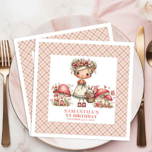 Servilleta De Papel De Cena Fiesta de Cumpleaños Mágica Jardín Hada Encantada