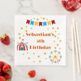 Servilleta De Papel De Cena Fiesta de cumpleaños temática del Carnaval persona